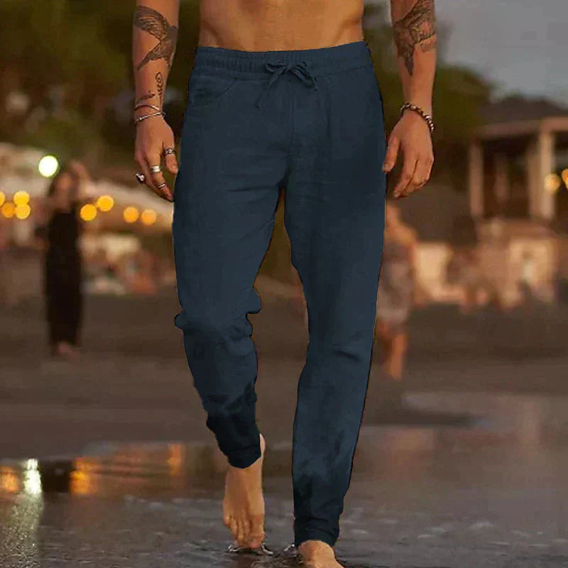 Léo | Pantalon décontracté à cordon avec coupe ajustée pour homme