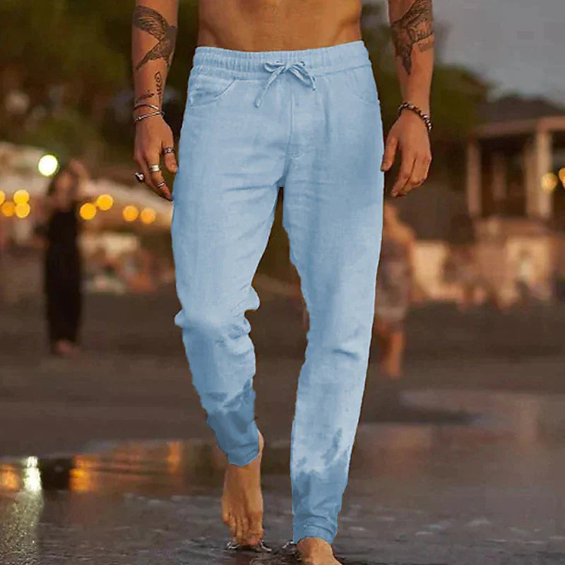 Léo | Pantalon décontracté à cordon avec coupe ajustée pour homme