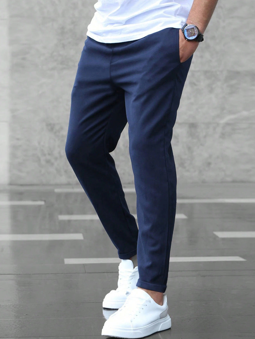 Enzo | Pantalon décontracté ajusté à cordon pour homme