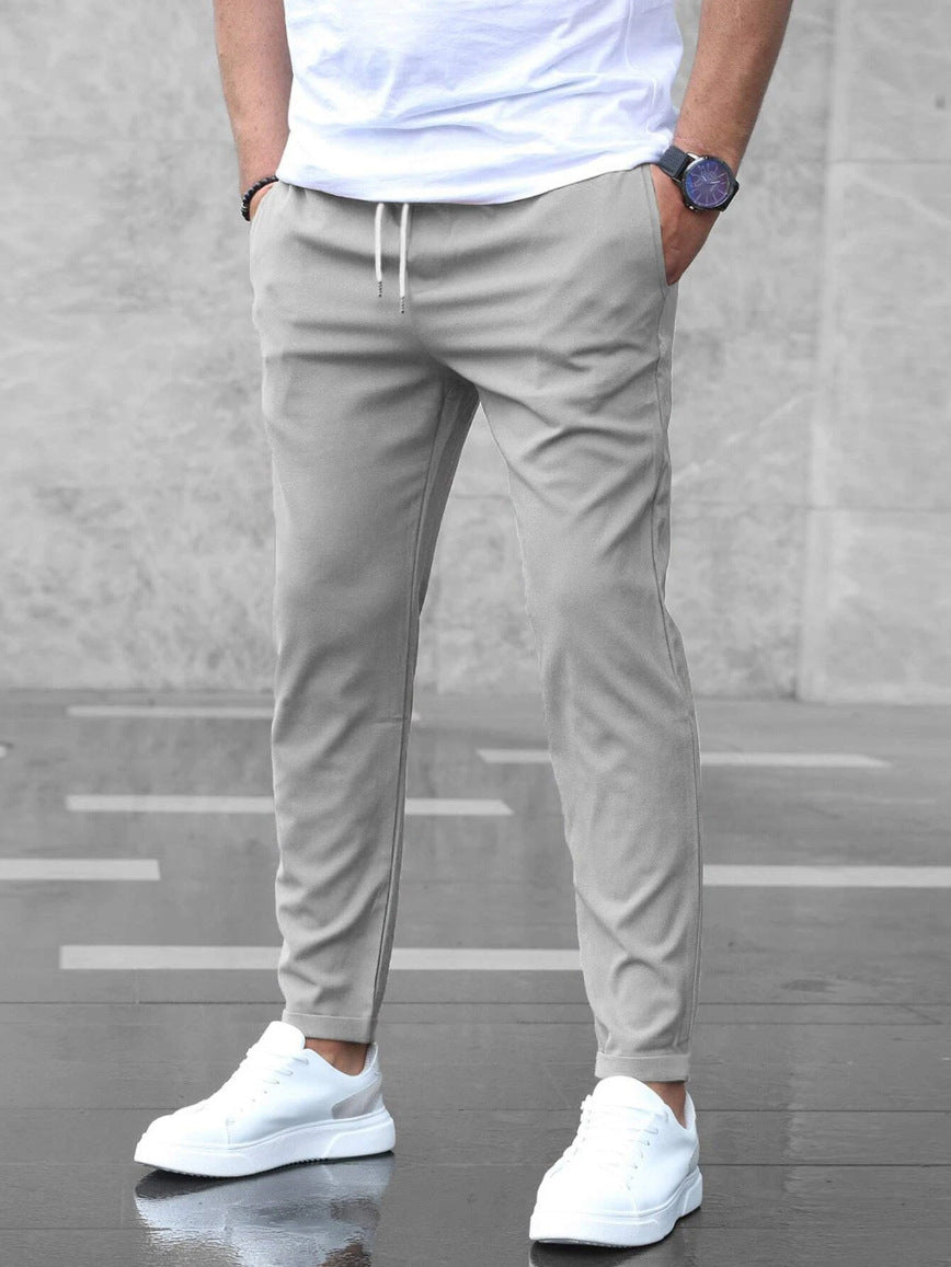 Enzo | Pantalon décontracté ajusté à cordon pour homme