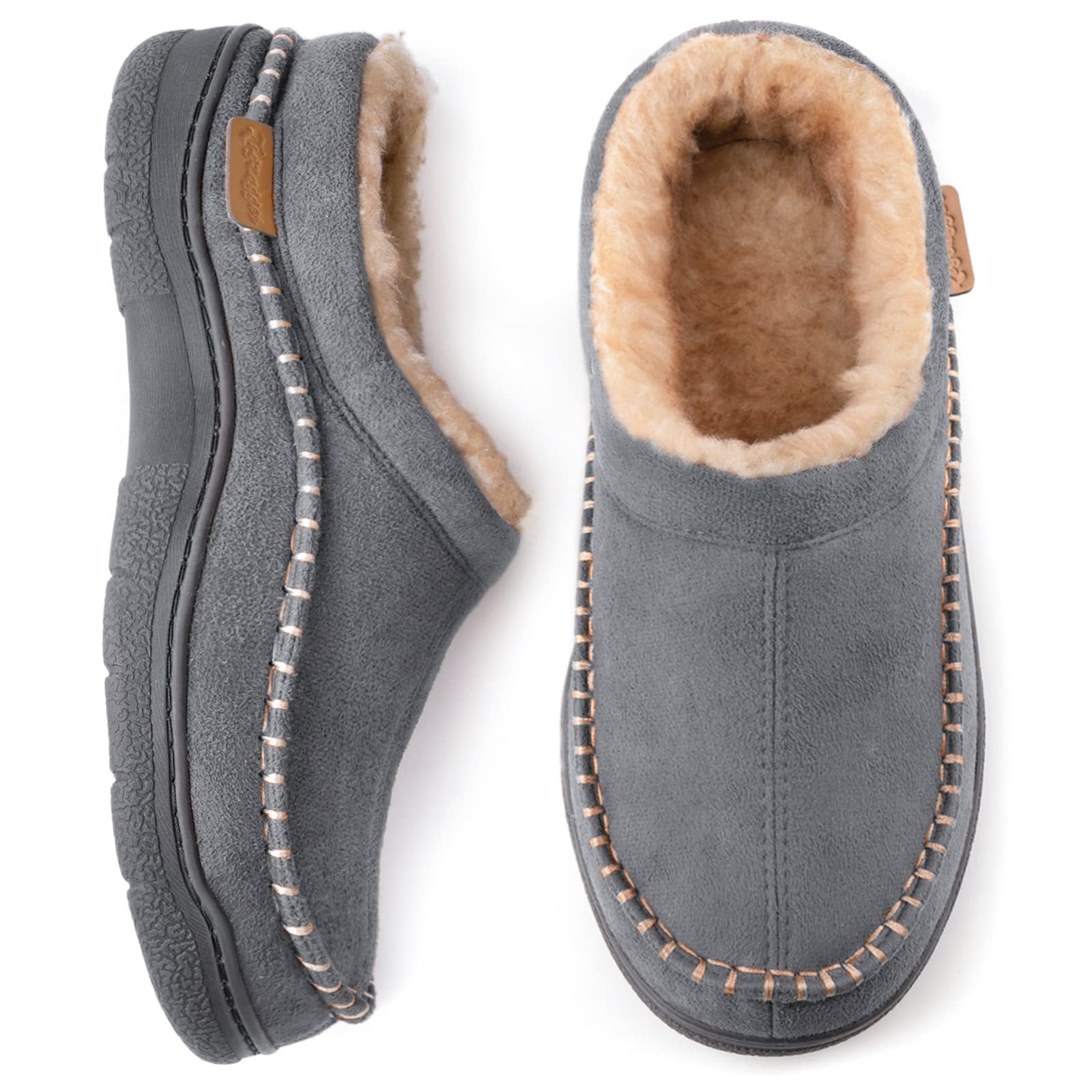 Damien | Chaussons doublés en fausse fourrure pour hommes