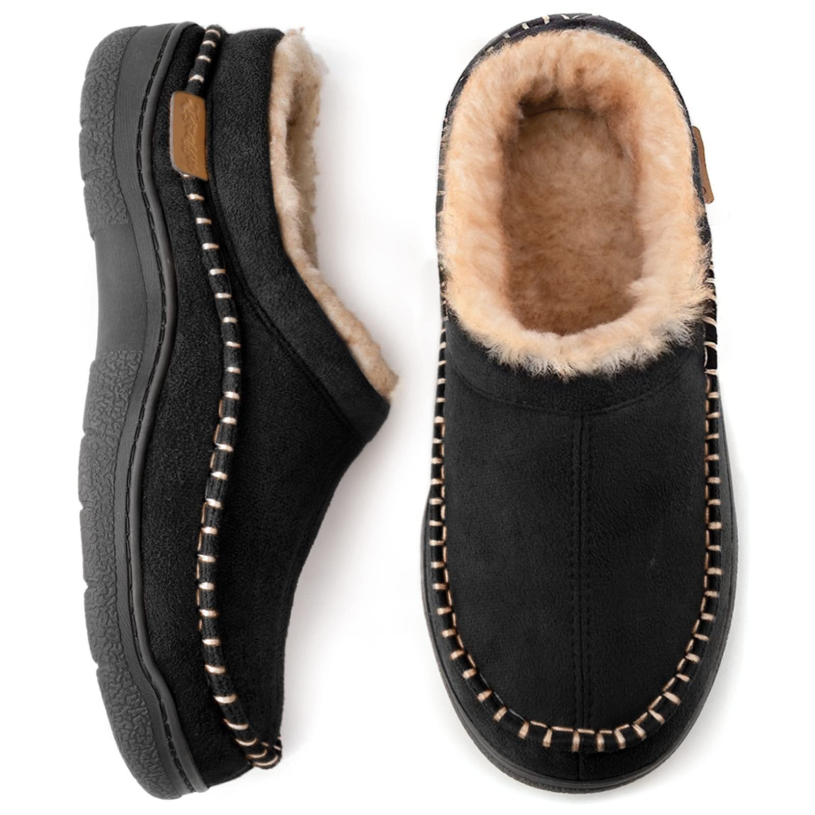 Damien | Chaussons doublés en fausse fourrure pour hommes