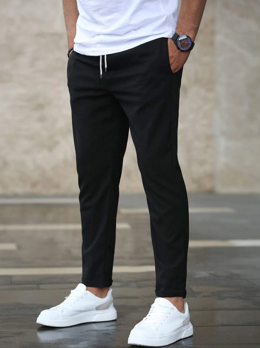Enzo | Pantalon décontracté ajusté à cordon pour homme