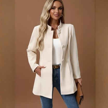 Renée | Manteau élégant à col droit pour femmes