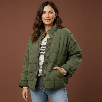 Maïa | Veste matelassée décontractée à fermeture éclair pour femmes