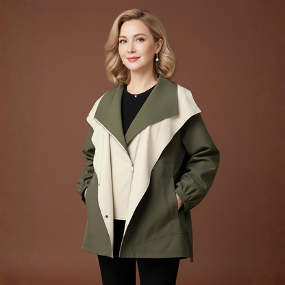 Céline | Élégant manteau coupe-vent à capuche pour femmes