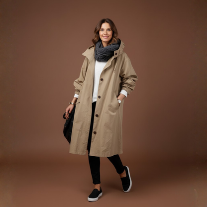 Sonia | Manteau long à capuche pour femme