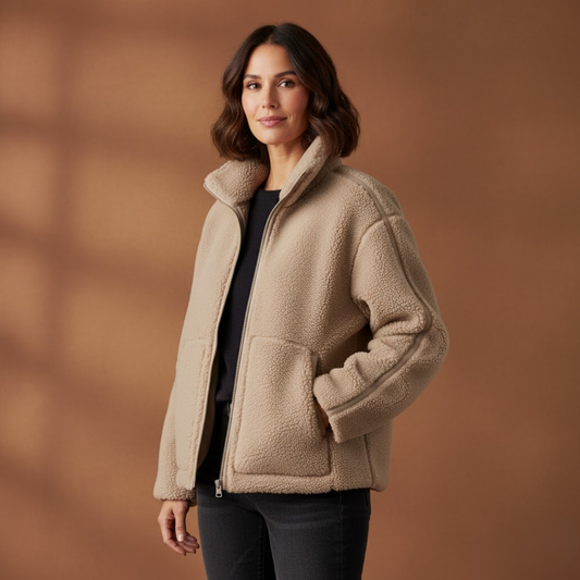 Nicole | Veste zippée douce à col montant pour femmes