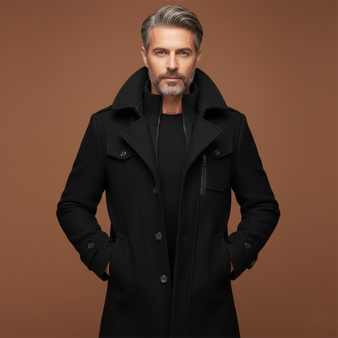 Jean-Luc | Manteau à col montant pour homme