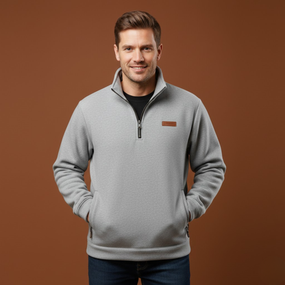 Matthieu | Sweat à col montant zippé pour homme