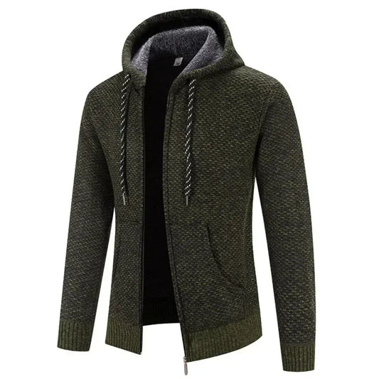 Charles | Cardigan à capuche zippée pour homme