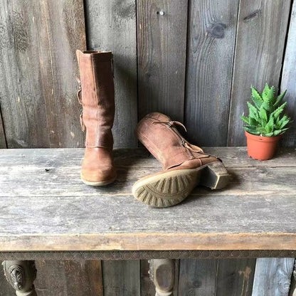 Marie | Bottes à talon bas avec fermeture éclair pour femme