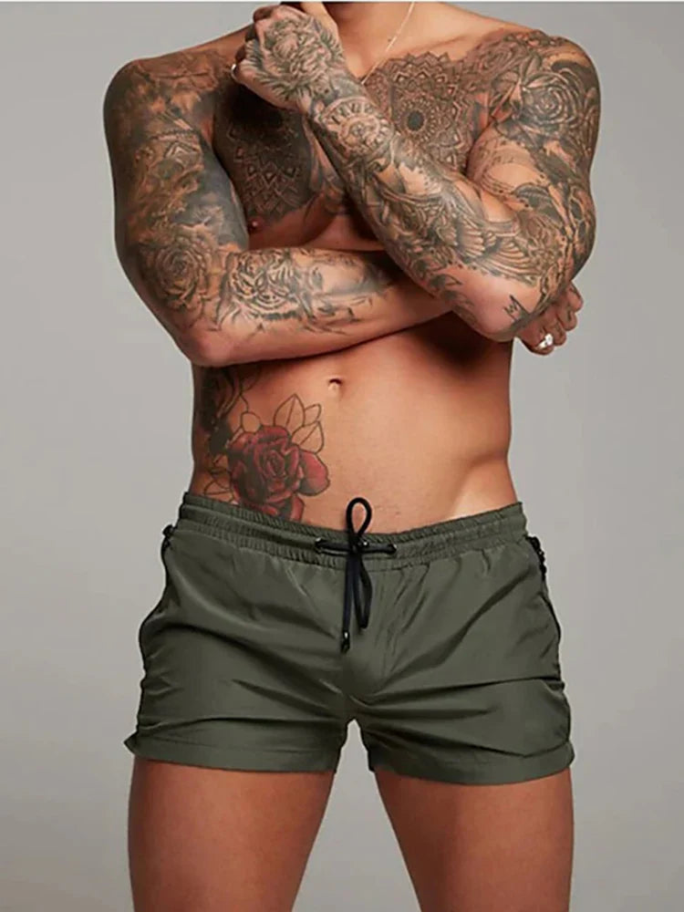 Romain | Short de bain à cordon et poches zippées pour homme
