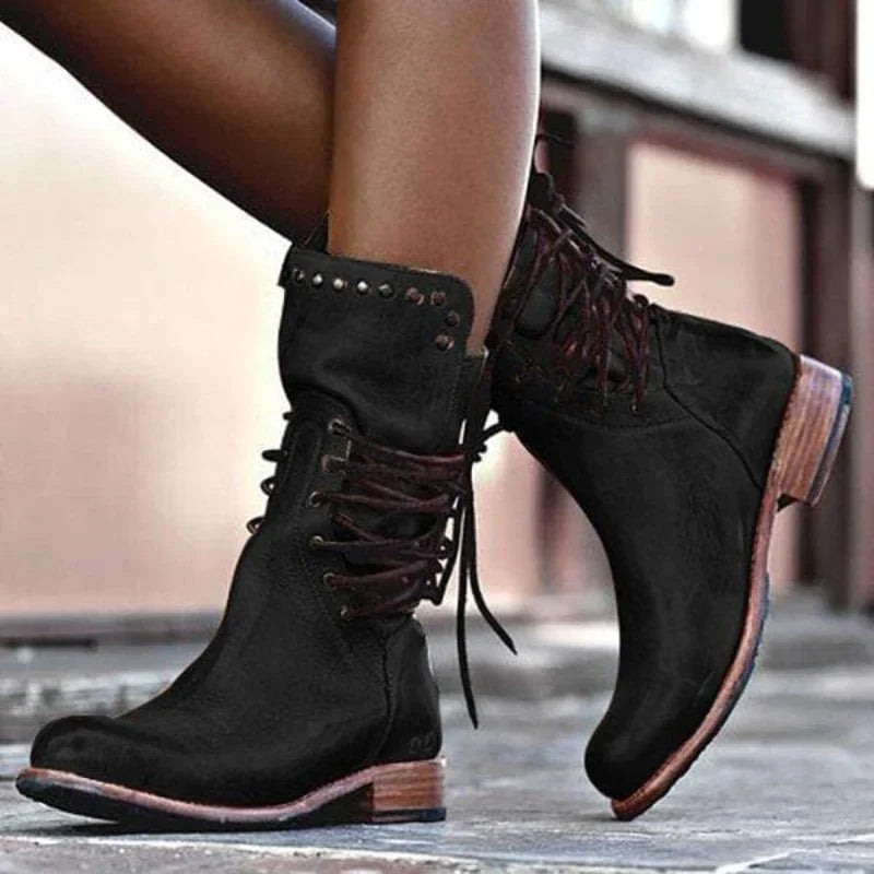 Véra | Bottines à lacets style vintage pour femme