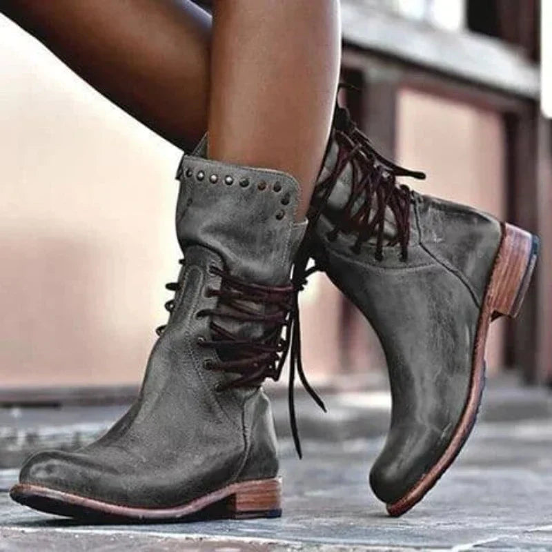 Véra | Bottines à lacets style vintage pour femme