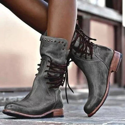 Véra | Bottines à lacets style vintage pour femme
