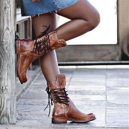 Véra | Bottines à lacets style vintage pour femme