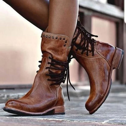 Véra | Bottines à lacets style vintage pour femme