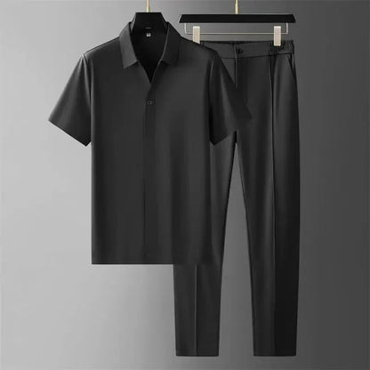 Adrien | Ensemble à manches courtes avec pantalon droit pour homme