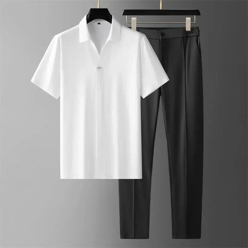 Adrien | Ensemble à manches courtes avec pantalon droit pour homme