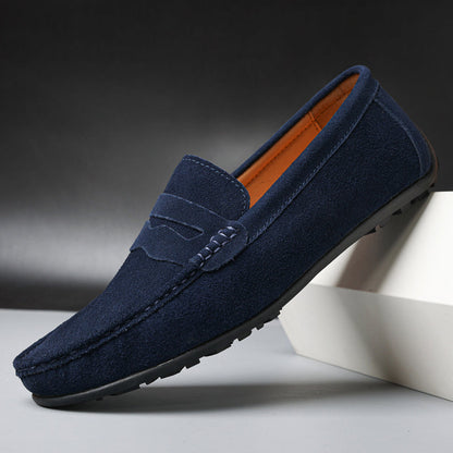 Nathan | Mocassins classiques en daim avec semelle souple pour homme