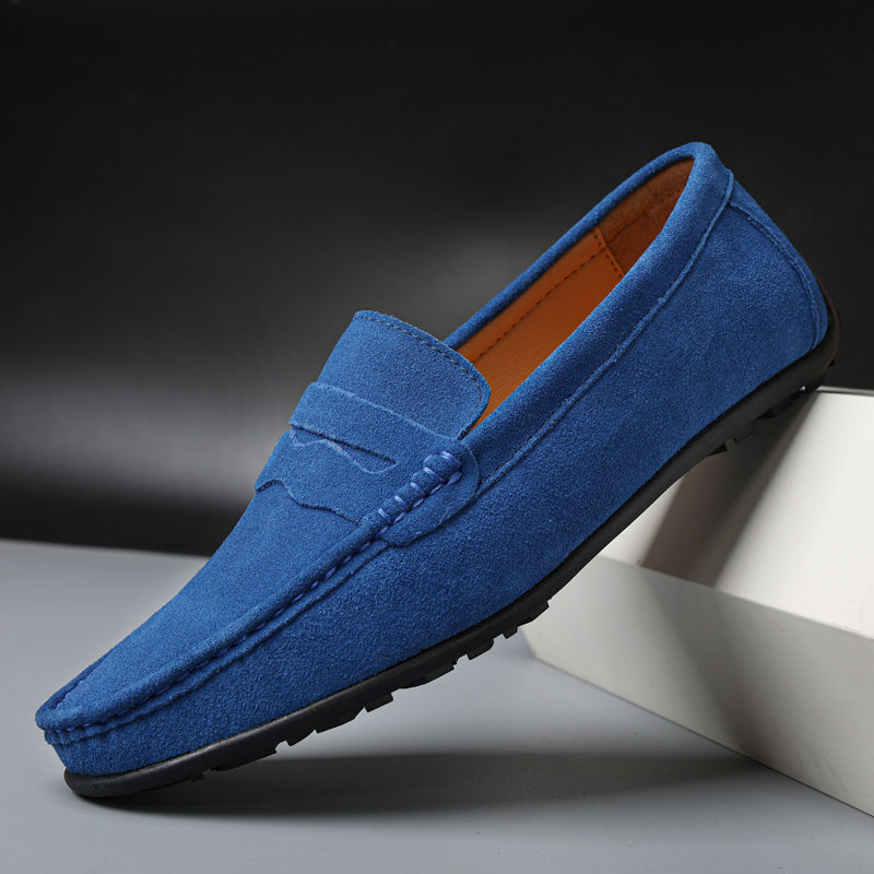 Nathan | Mocassins classiques en daim avec semelle souple pour homme