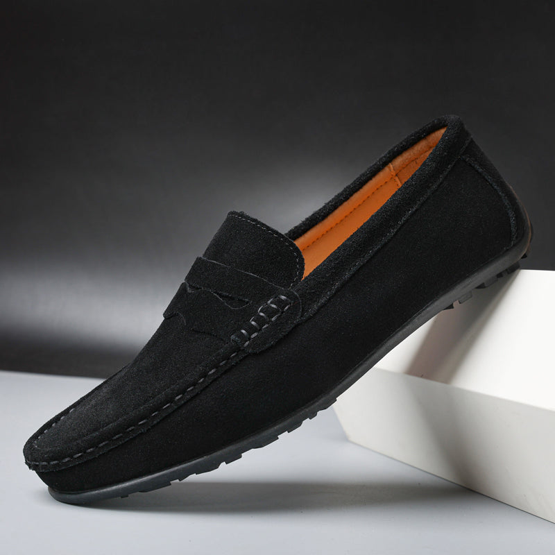 Nathan | Mocassins classiques en daim avec semelle souple pour homme