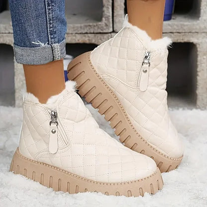 Flavie | Bottines matelassées à fermeture pour femme