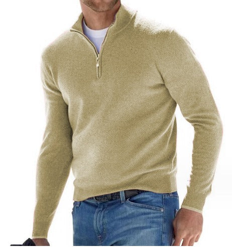Quentin | Pull à fermeture zippée col montant pour homme