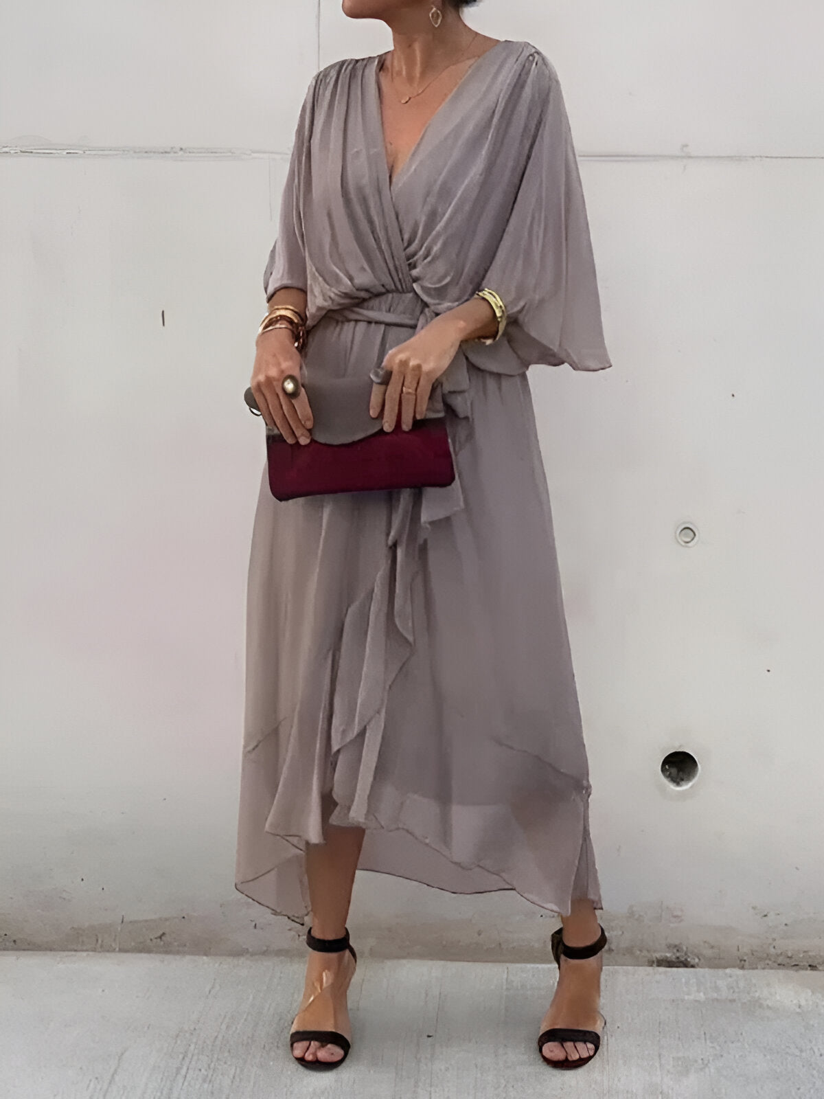Valérie | Élégante robe longue fluide pour femmes