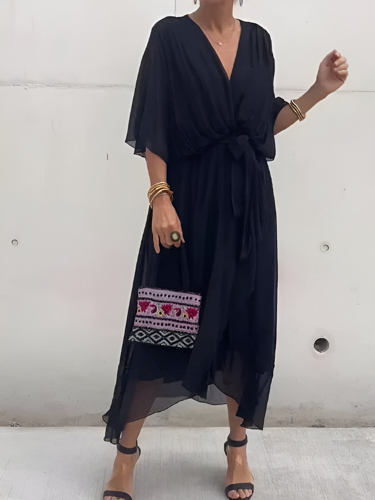 Valérie | Élégante robe longue fluide pour femmes