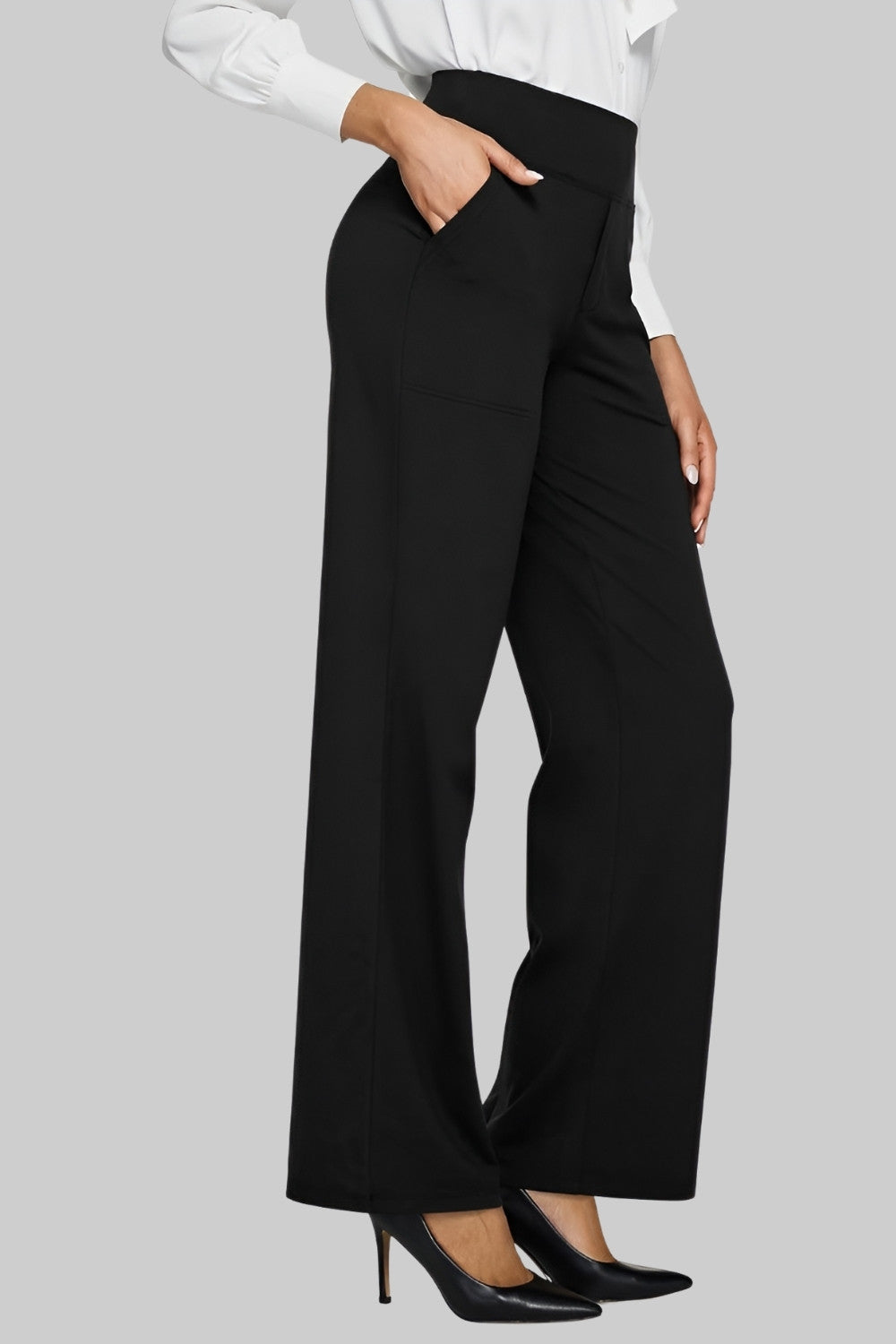 Élise | Pantalon fluide à taille haute pour femmes