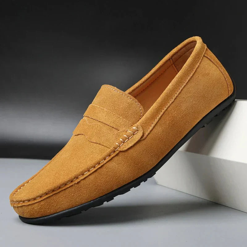 Nathan | Mocassins classiques en daim avec semelle souple pour homme