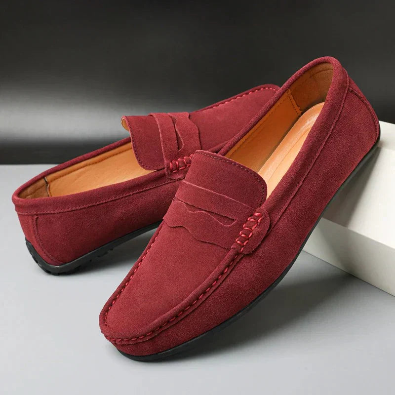 Nathan | Mocassins classiques en daim avec semelle souple pour homme