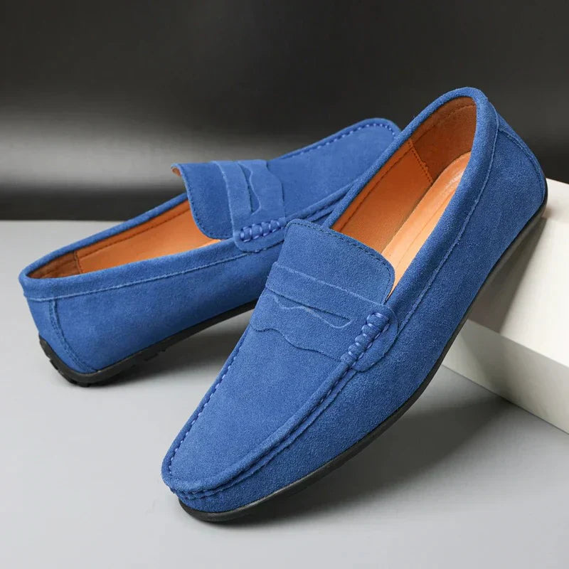 Nathan | Mocassins classiques en daim avec semelle souple pour homme