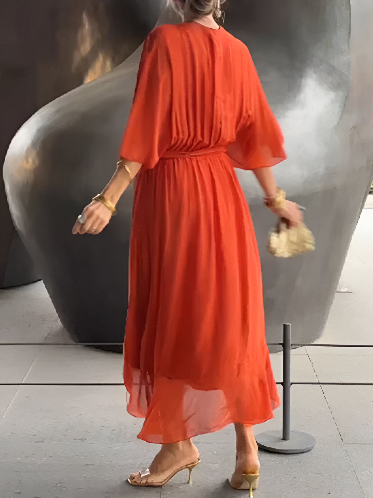 Valérie | Élégante robe longue fluide pour femmes