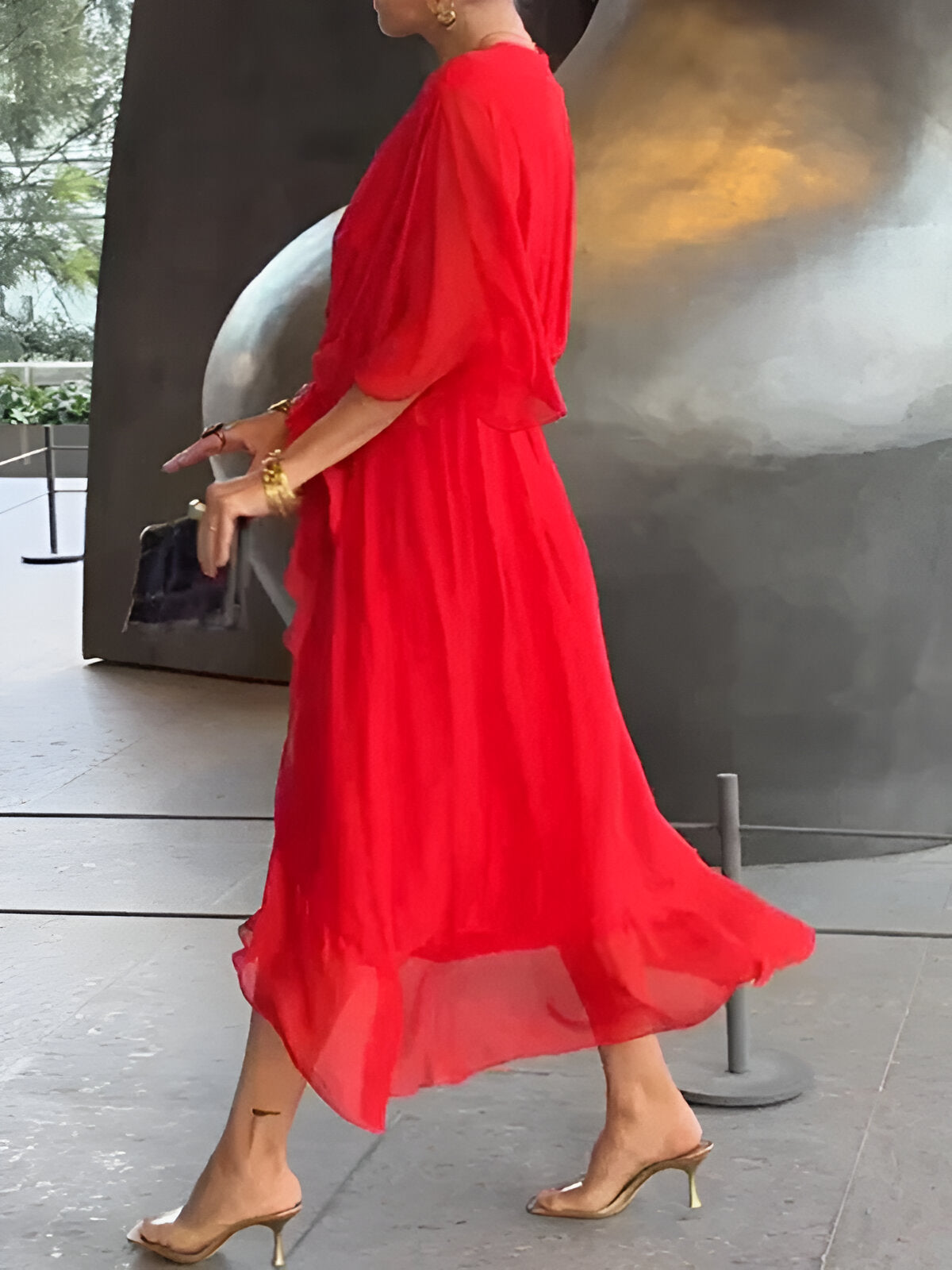 Valérie | Élégante robe longue fluide pour femmes