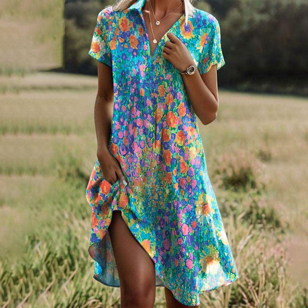 Sophie | Robe d'été fluide à imprimé fleuri pour femmes