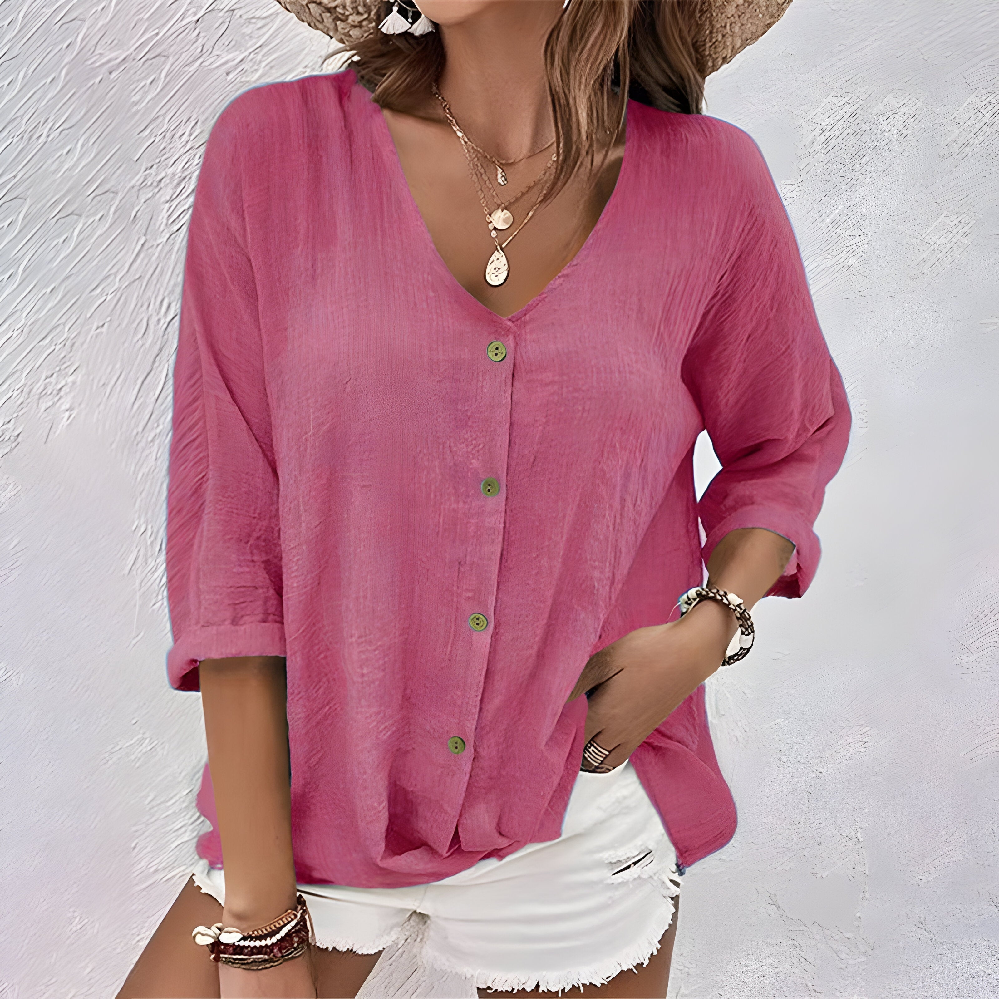 Camille | Blouse boutonnée à manches longues pour femmes