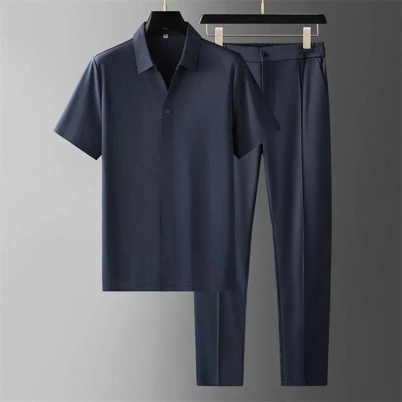 Adrien | Ensemble à manches courtes avec pantalon droit pour homme